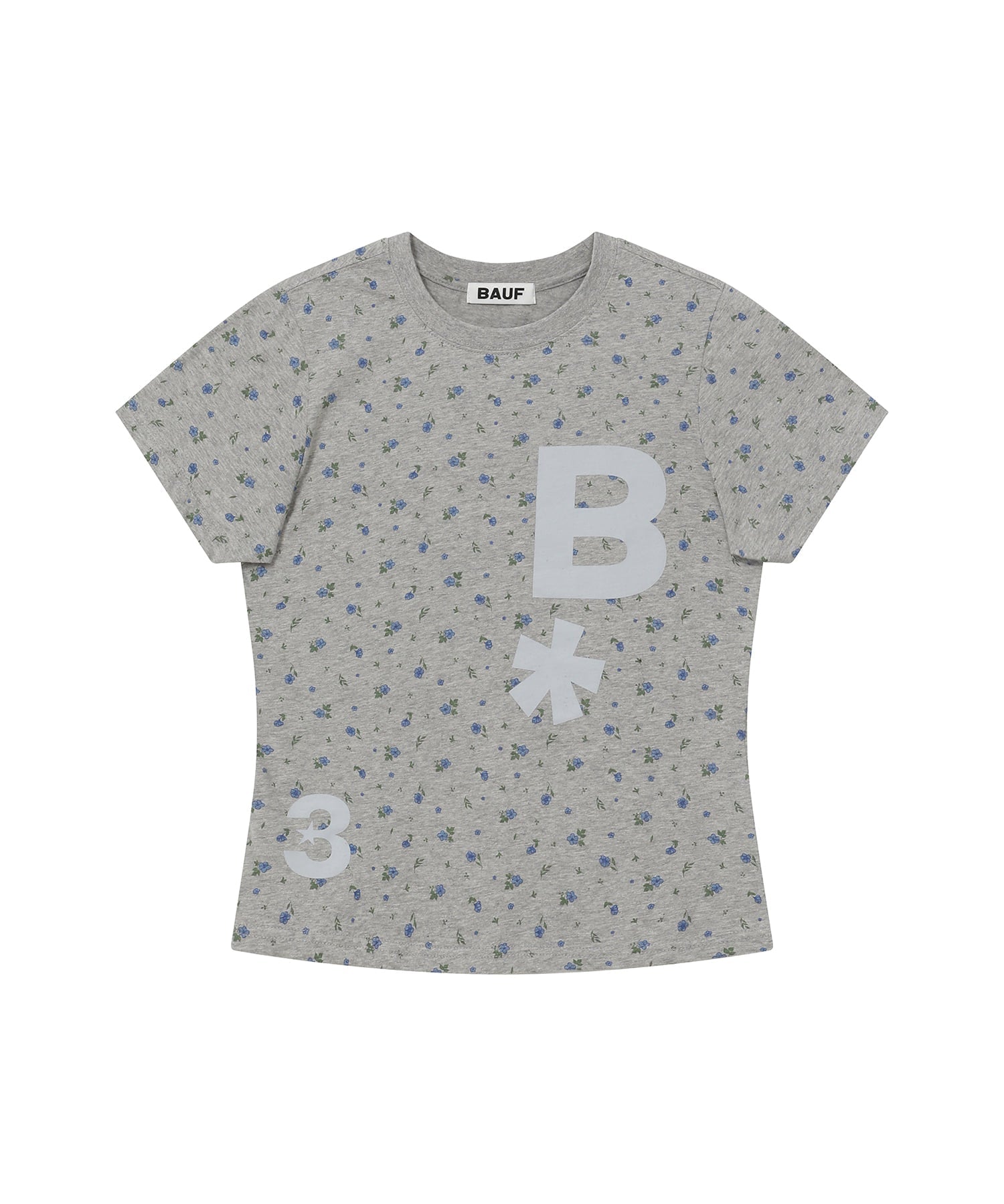 Blogo Slim Fit T-shirt [Flower Gray]
